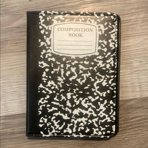 Black and White Composition Book Style Wallet